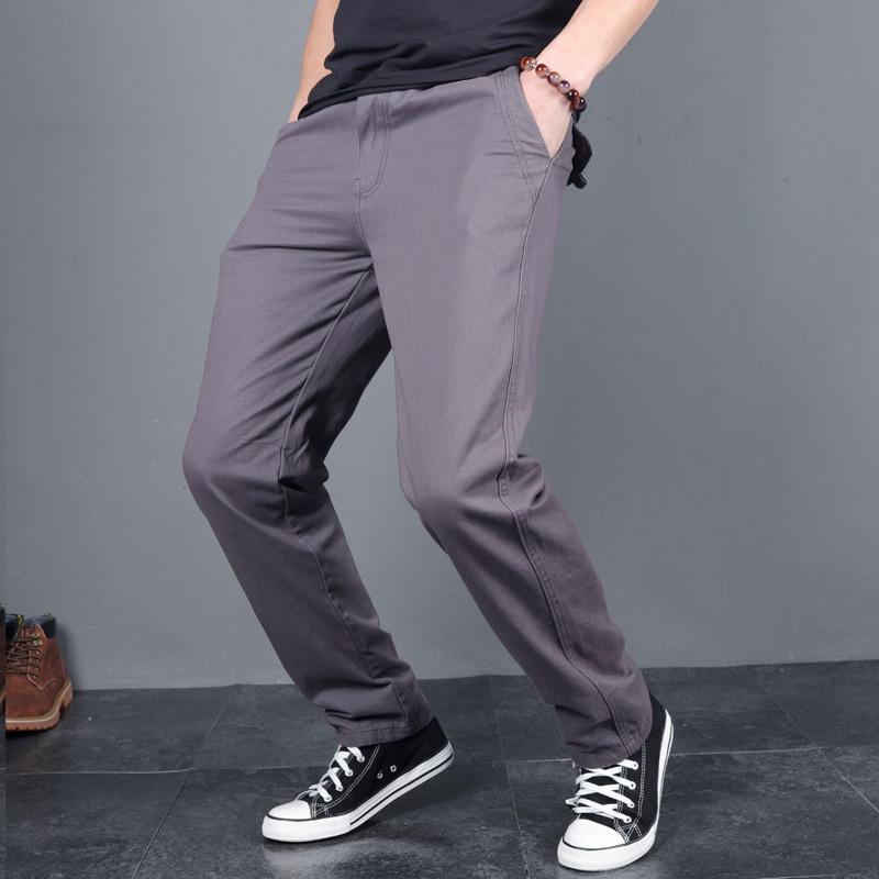 

Men' Pants 2021 Spring Fashion Casual Cotton Long Straight Joggers Homme Male Comfortable Loose Trousers Plus Size 4XL, Black