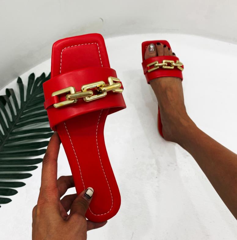 

stylish slippers sandals fashion classics slippers sandals women shoes plain design summer huaraches home chain, Black