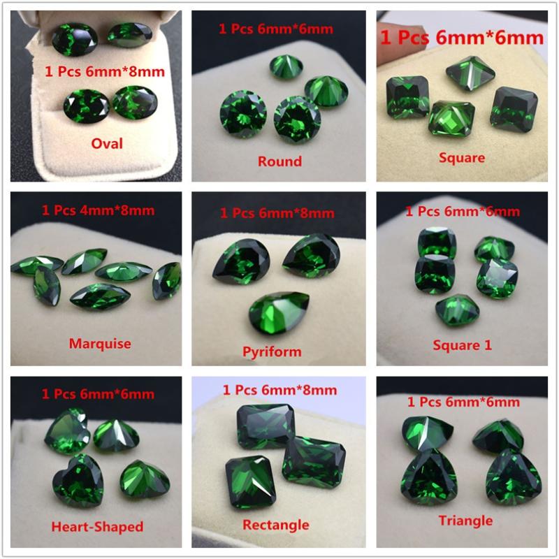

Other 1 Pcs 3.1-3.6 Ct Stone Of Life Colombia 4mmx8mm 6mmx6mm 6mmx8mm Emerald Various Shapes Mosaic Jewelry Diy Green Gem