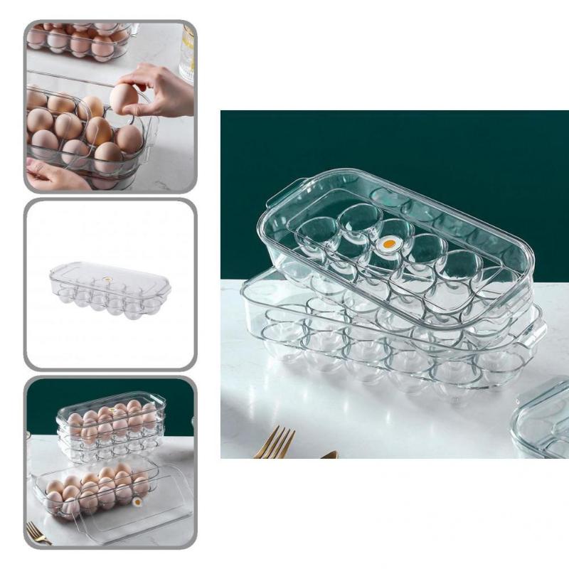

Storage Bottles & Jars Shockproof No Odor 16 Grids Anti-deformed Egg Box Kitchen Tools