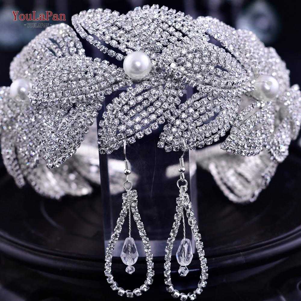 

TOPQUEEN HP366 Bridal Hair Accessories Sets Cristal Wedding Headband Headpieces Tiaras and Crowns 210616