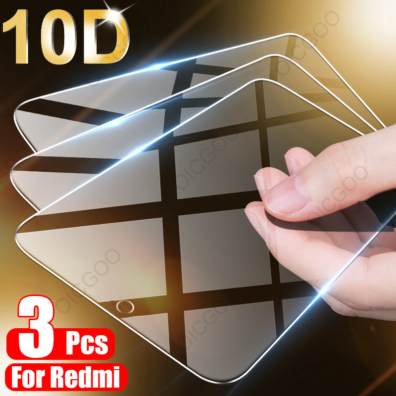 

3Pcs Full Cover Tempered Glass protector For Xiaomi Redmi Note 5 6 9S 10 Pro Max Screen 8A 8 7 7A 9 9A 8T