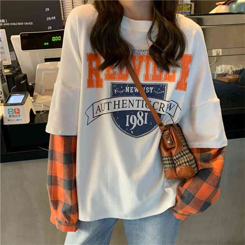 

100% cotton T shirt summer short sleeve korean loose T-shirt female student harajuku style fashion clothes ins 210708