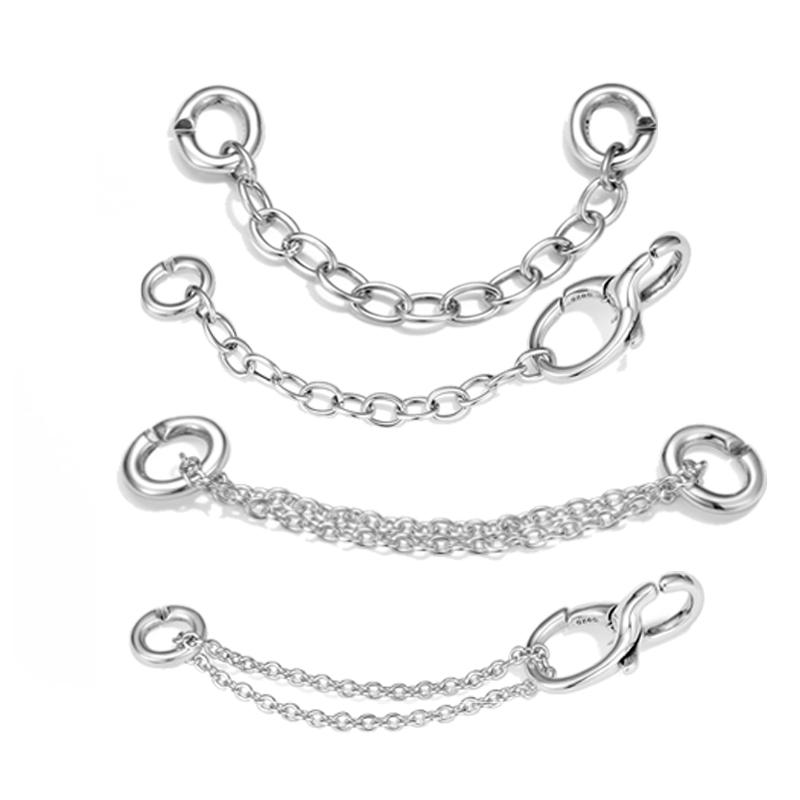 

Other Chain Beads 925 Sterling Silver Bracelet Link For Hard Rubber X Bracelets Women Men European Unisex Jewelry Making