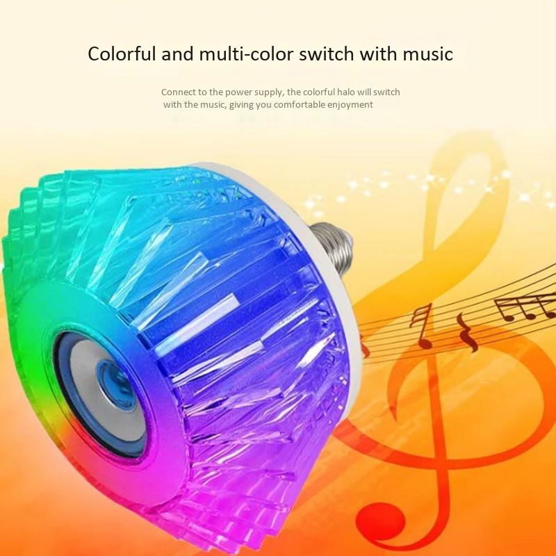 

Portable Speakers E27 Bluetooth Music Crystal Bulb Mobile Phone Wireless Speaker LED Colorful Lights Room Atmosphere Lighting Sound Smart Au