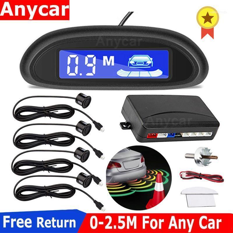 

Car Rear View Cameras& Parking Sensors 2022 Radar Monitor Detector System Parktronic LED Sensor With 4 Reverse Backup Backlight Display1
