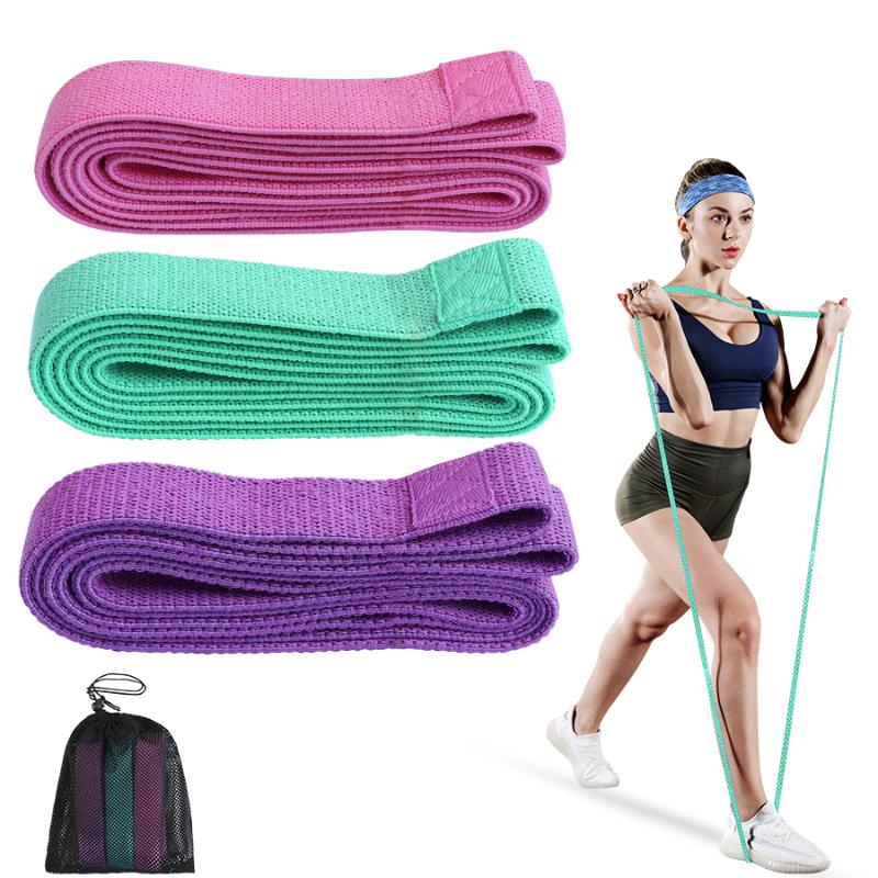 

Resistance Bands 3Pcs Fabric Booty Long Cloth Legs BuExercise Elastic Hip Fitness Workout Strength Training Loops