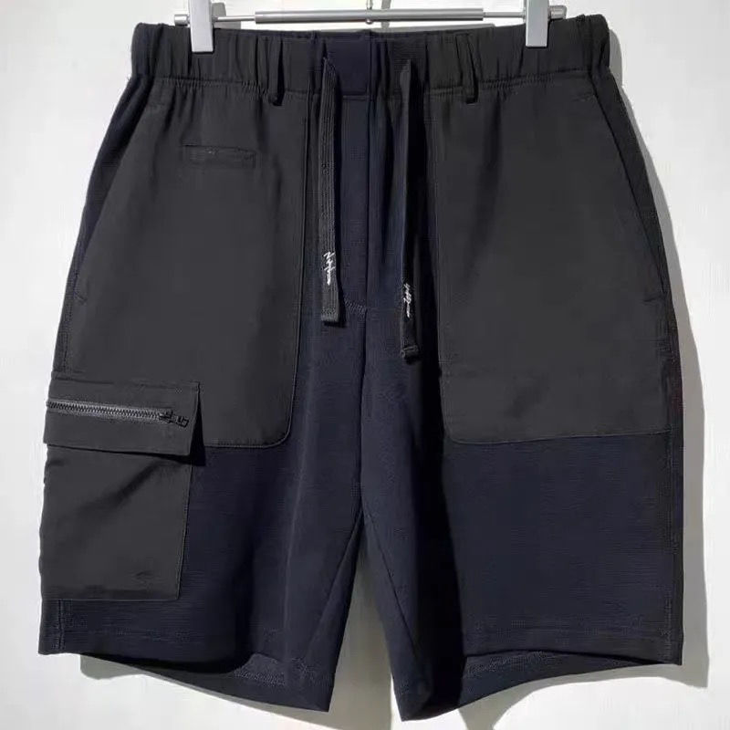 

Men's Shorts Y-3 Yoji Yamamoto Y3 Double Pocket Stitching Printed Letters Casual Workwear Beach Pant, Black