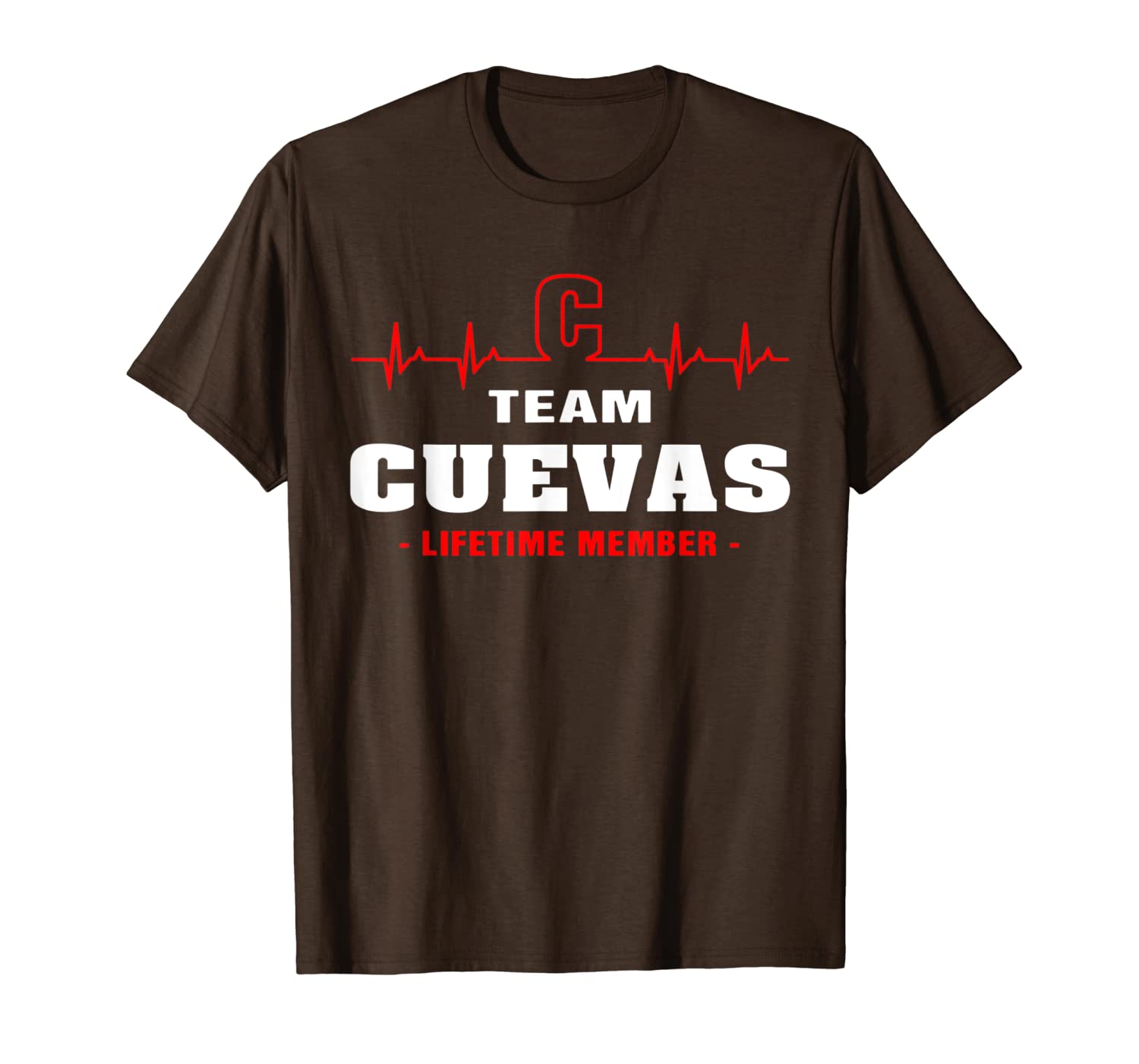 

team cuevas lifetime member shirt surname, last name gift t-shirt, White;black