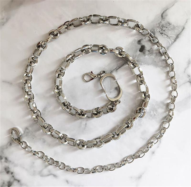 

Metal Womens Designers Chains Belts Fashion Designer Link Belt For Women Brand Letter Buckle Waist Chain Vintage Gold Silver Waistband, Free