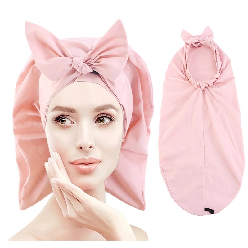 

knotted waterproof shower cap for long hair dreadlock braid caps Sleep Headwear Hijab Cancer Chemo Hair Headdress, Mixed color