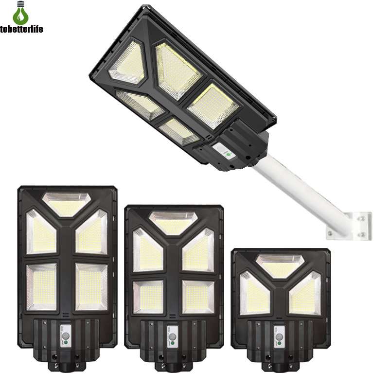 

300W 400W 500W LED Solar Lamp Wall Street Light Wide Angle Super Bright Motion Sensor Outdoor Garden Security with pole