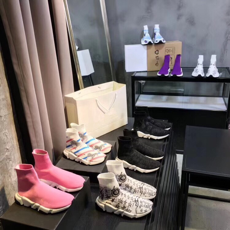 

Alexander 2021 High Quality casual sock shoes black triple white volt stretch knit men women Sneakers luxurys designer shoes size 34-45, Choose the color