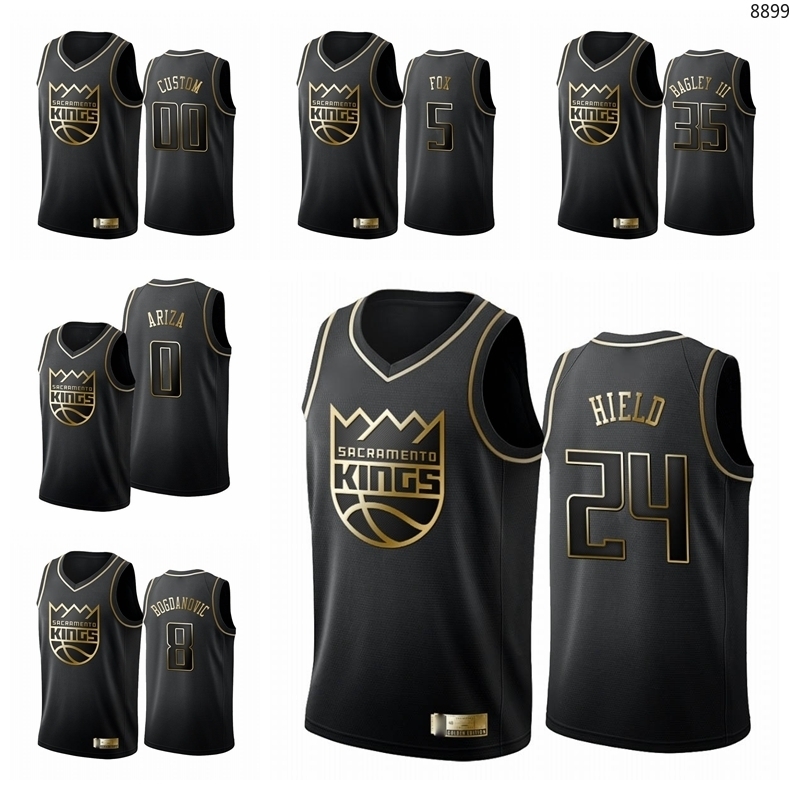 

Sacramento's Kings's Men NBA's Basketball Buddy Hield Davion Mitchell DeAaron Fox Neemias Queta Marvin Bagley Tyrese Haliburton, Black jersey