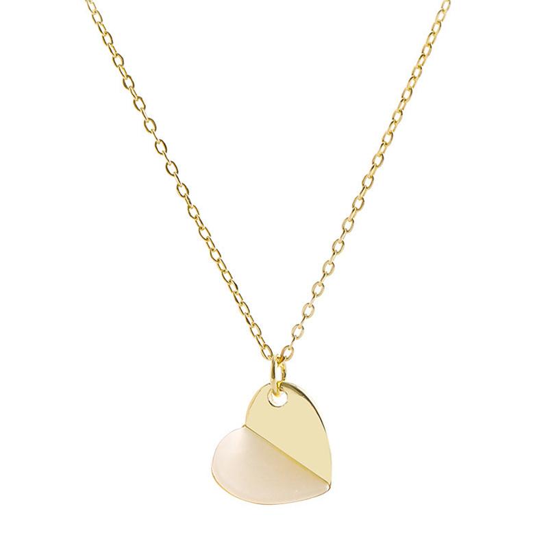 

Pendant Necklaces Romantic Heart-shaped Shell Necklace Charming Gold Silver Color Clavicle Chain Elegant Women's Wedding Party Jewelry