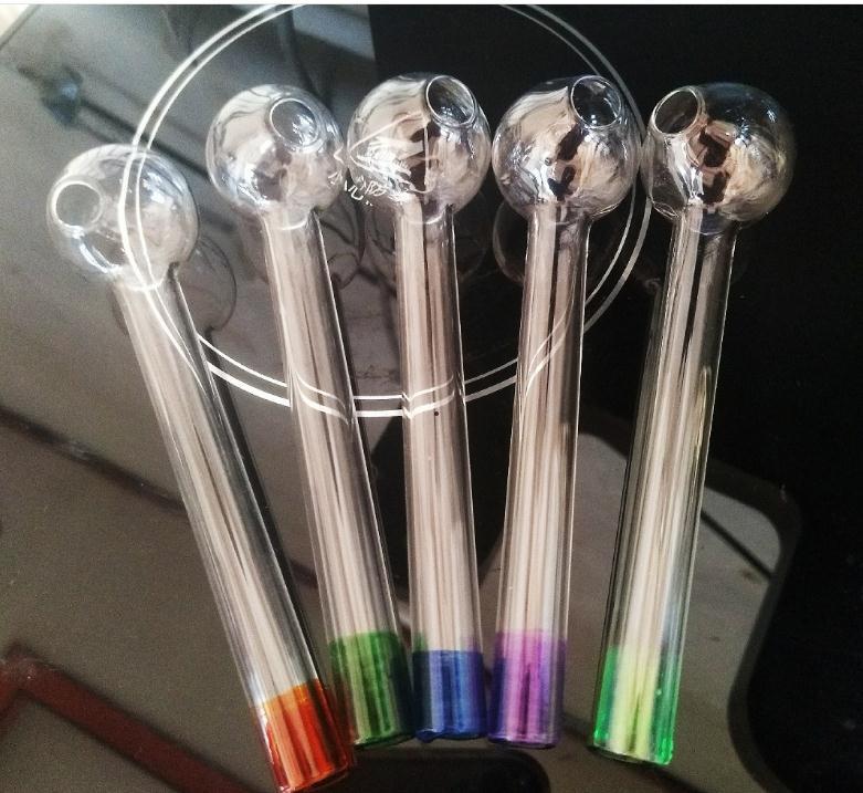 

Straight Style Handmade Glass Pipe Smoking Accessories Simple Pipes Tobacco Hand Pyrex Colorful Clear Glass Oil Burner Nail 01