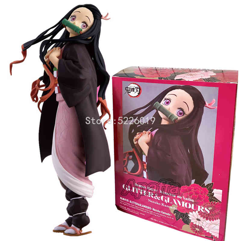 

22cm Demon Slayer Anime Figure Kimetsu no Yaiba GLITTER & GLAMOURS Kamado Nezuko Action Figure Devil's Blade Nezuko Figurine Toy K86, 19cm no retail box