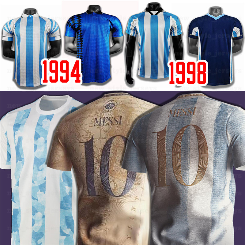 

2021 Argentina MESSI DYBALA LAUTARO KUN AGUERO Retro 1978 1986 Maradona Soccer Jersey home away maillot de foot Men kids Football Shirt z6, Black;yellow