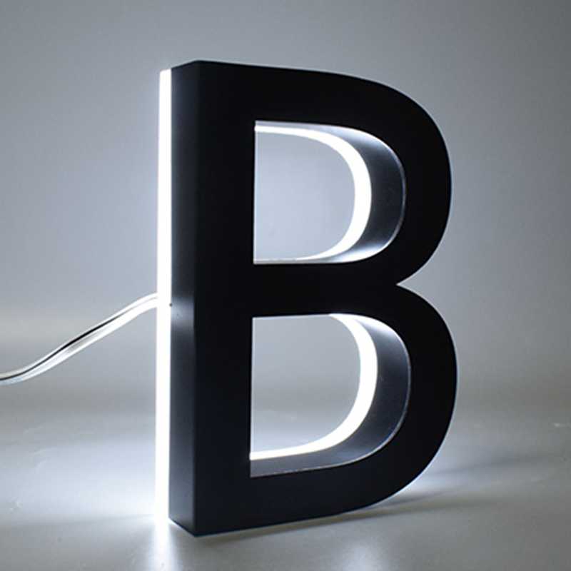 

Novelty Items LED Black House Numbers And Letters Outdoor Indoor Waterproof Home El Door Plates Stainless Customize Logo Address Sign