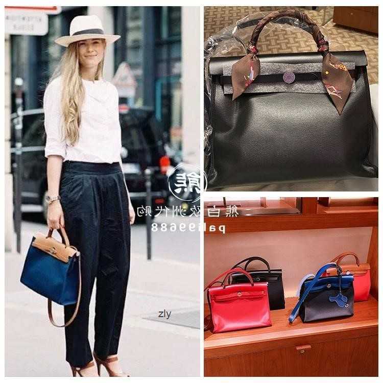 

/ herbag leather waterproof 31 handbag canvas bag One Shoulder Messenger Bag