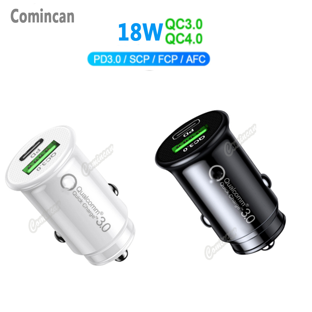

Car charger qc3.0 TYPE-C fast charge PD Double USB Charger for iPhone Samsung Xiaomi Fast Car Charging Phone charger adapter