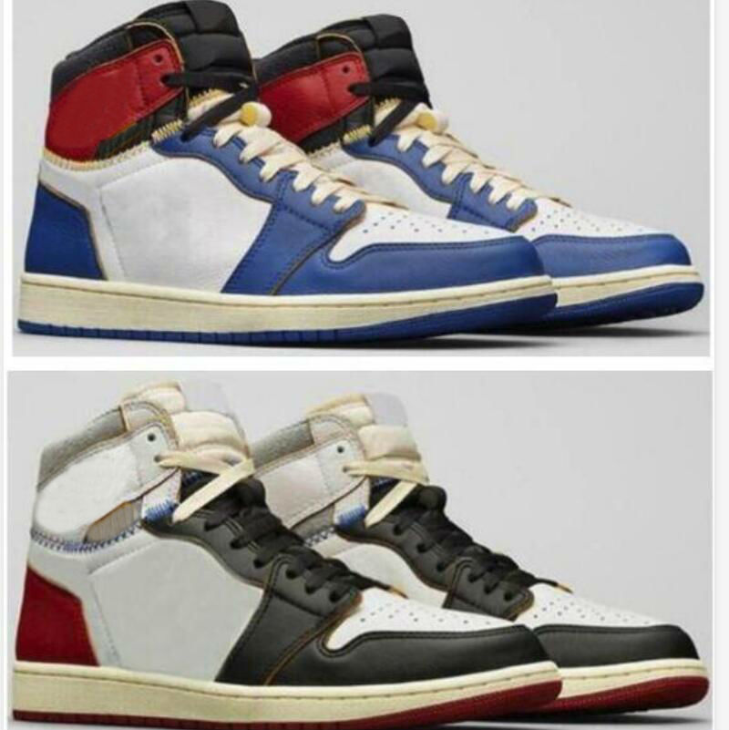 

Union x 1 High OG NRG LA Los Angeles Blue Toe Varsity Red Storm 1S Basketball Shoes Man Sneakers