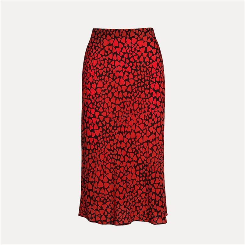 

red heart girls silk pencil womens skirts fashion high waist slim ladies chic boho leopard mermaid jupe femme, Black