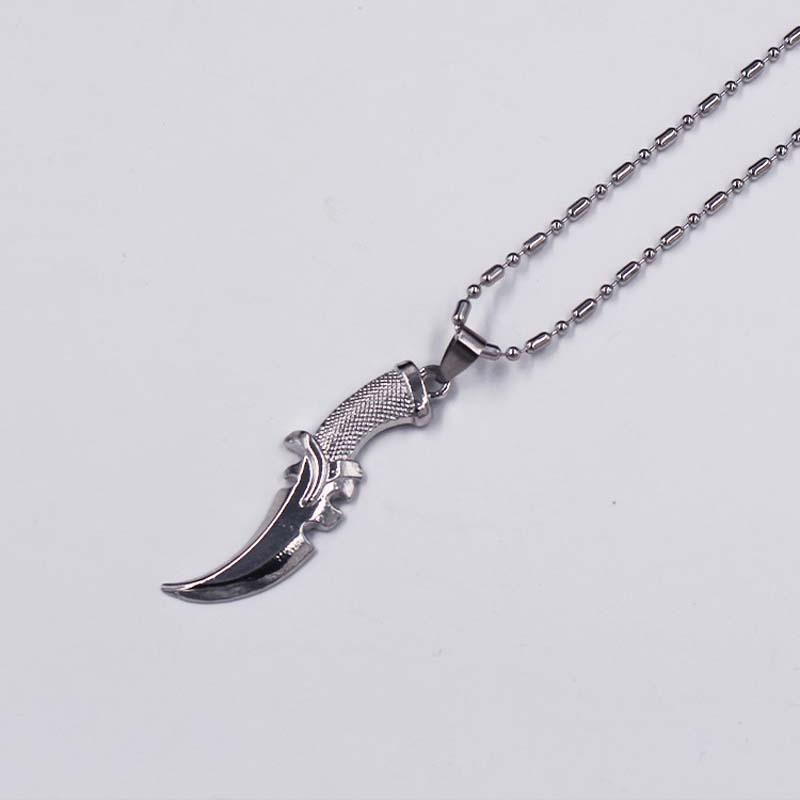 

Pendant Necklaces Hip Hop Sword Dagger Knife Stainless Steel For Men Male Bike Jewelry Xlct046