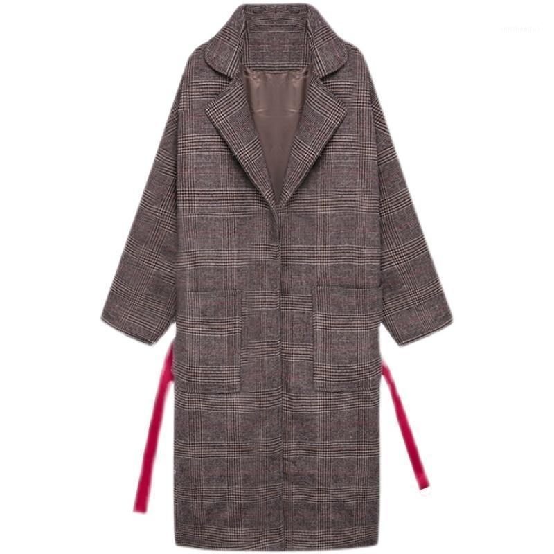 

Women' Wool & Blends Trendy 2021 Autumn And Winter Clothing Mid-Length, Picture color