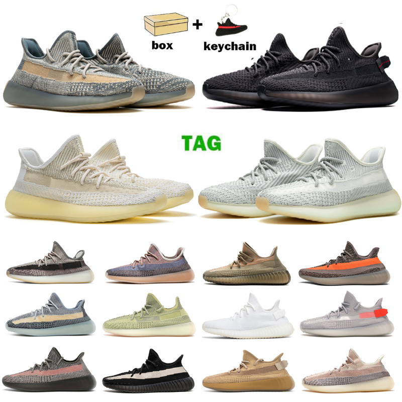 

Natural Bred kanye men running shoes women ASH BLUE Tail Light Cinder Fade Carbon Static Black Beluga Butter mens sneakers trainers 36-47, Color # 11