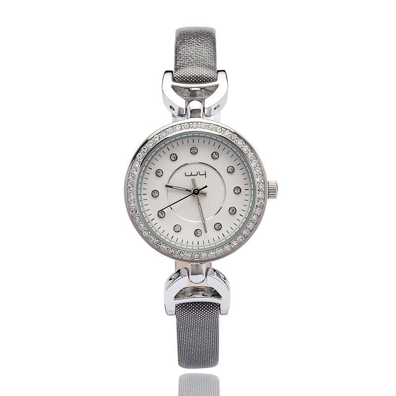 

Wristwatches 2021 Product Thin Strap Ladies Fashion Watch Female Waterproof High-End Diamond-Studded Korean Quartz, White