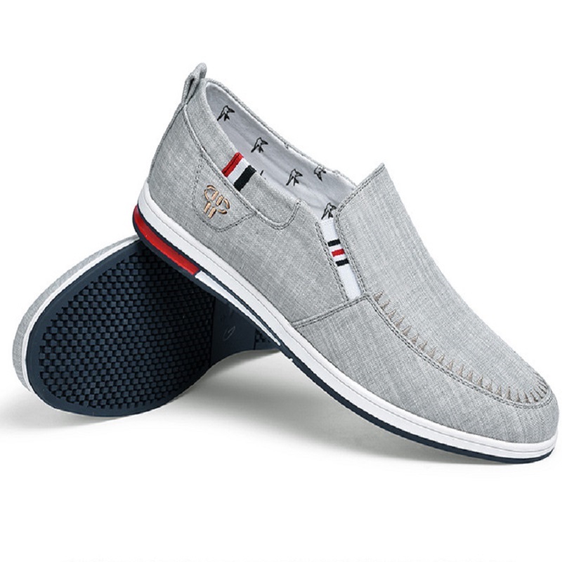 

Men Running Shoes Grey Blue Breathable Comfortable Mens Trainers Canvas Shoe Sports Sneakers Runners Size 40-44 10