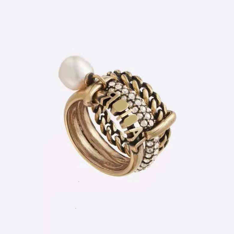 

d Family 2021 Dijia New Cd Star Three Layer Female Di Letter Ring