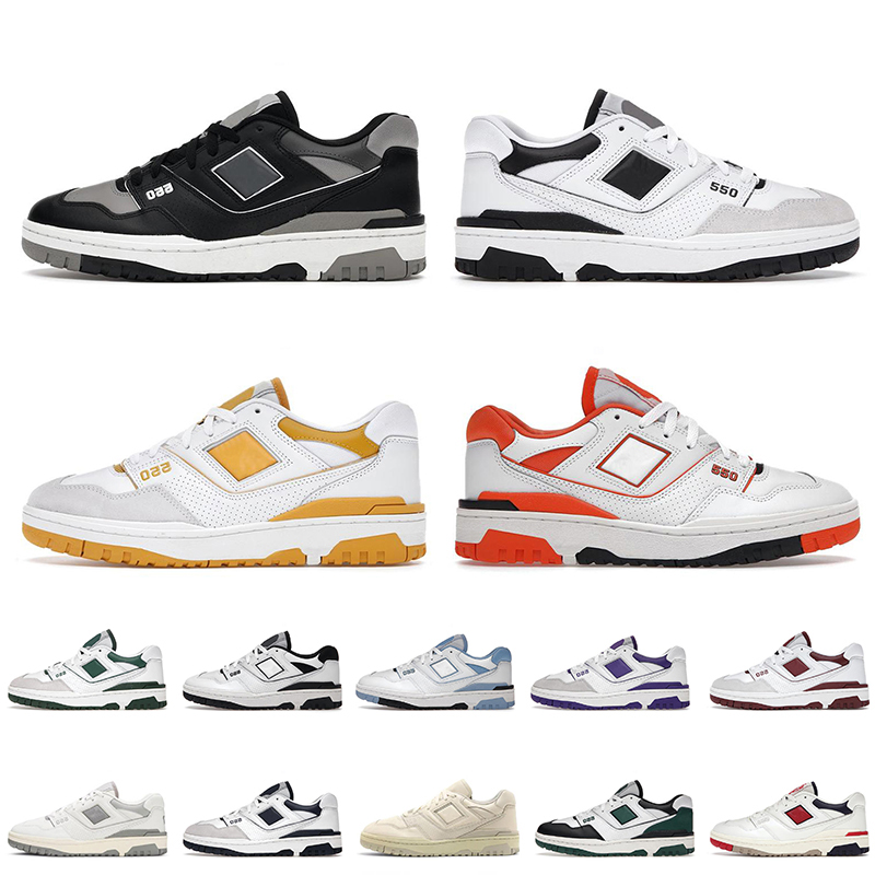 

Designer Mens Trainers B550 550 Women Men Casual Shoes Shadow White Black Sea Salt Varsity Gold Burgundy Syracuse UNC University Blue Auralee Off NB550 Sneakers, C13 white navy red 36-45