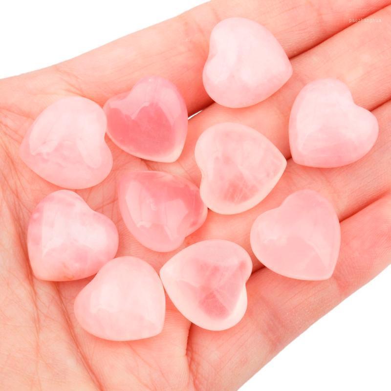 

Jewelry Pouches, Bags TUMBEELLUWA 1Lot (10Pc) 15mm Crystal Heart Palm Stone Worry Chakra Energy Healing Reiki Meditation, Pink;blue