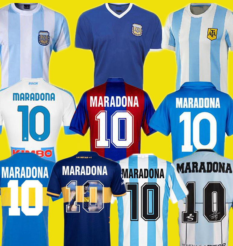 

1994 1998 1978 1986 Retro Argentina Messi Maradona Soccer jersey 93 94 OLD BOYS 1981 Boca Juniors 87 88 Napoli jerseys Football Shirt, Black;yellow
