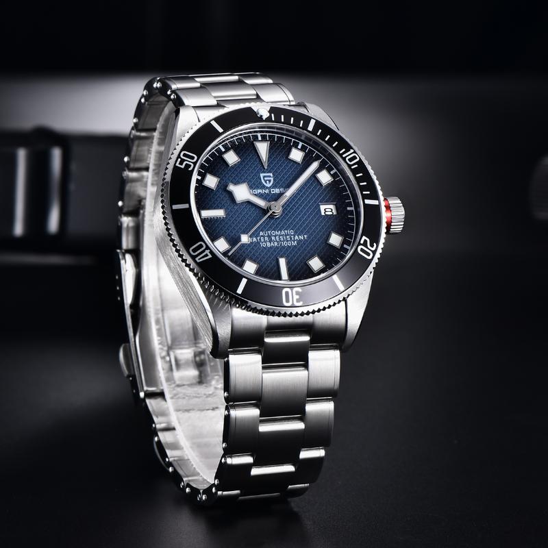 

Wristwatches PAGANI DESIGN BB58 Men's Mechanical Watches Automatic Wrist Watch Men NH35A 10Bar Waterproof Clock Man Reloj H, Blue
