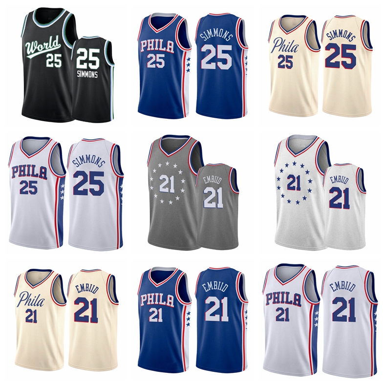 

MEN Joel Embiid Ben Simmons Icon 2020-21 Gray Basketball Jersey, Black