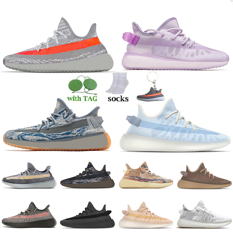 

ADDS Kanye West Running Shoes Top Quality Yeezys Boost 350 V2 Yeezy MX Oat Trainers Beluga Reflective Mono Ice Mist Ash Stone Tail Light Static Black Sneakers, A40 cloud white 36-48