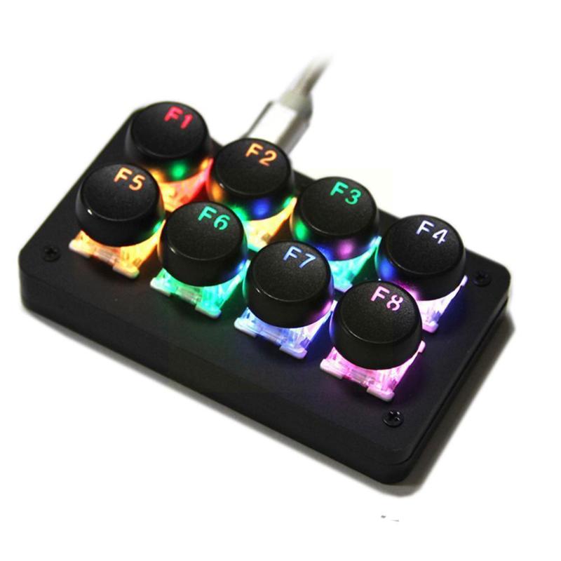 

Keyboards Black 8-key Mini Custom Keyboard Macro Programmable Auxiliary Copy And Keypad Paste Game Mechanical RGB K6H5