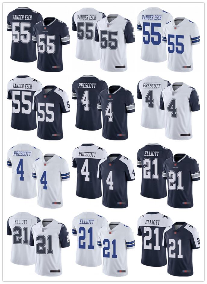 

Mens Womens Youth Football Jerseys Dallas Cowboys 21 Ezekiel Elliott 4 Dak Prescott 55 Leighton Vander Esch Custom White gray na, Black;red