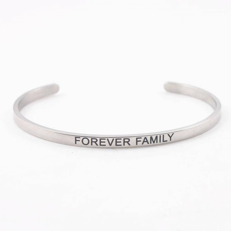 

Silver Cuff Stainless Steel Bracelet For Girls 4mm Quotes Mantra Inspirational Bracelets Game Gift Charm Fashion Bangle