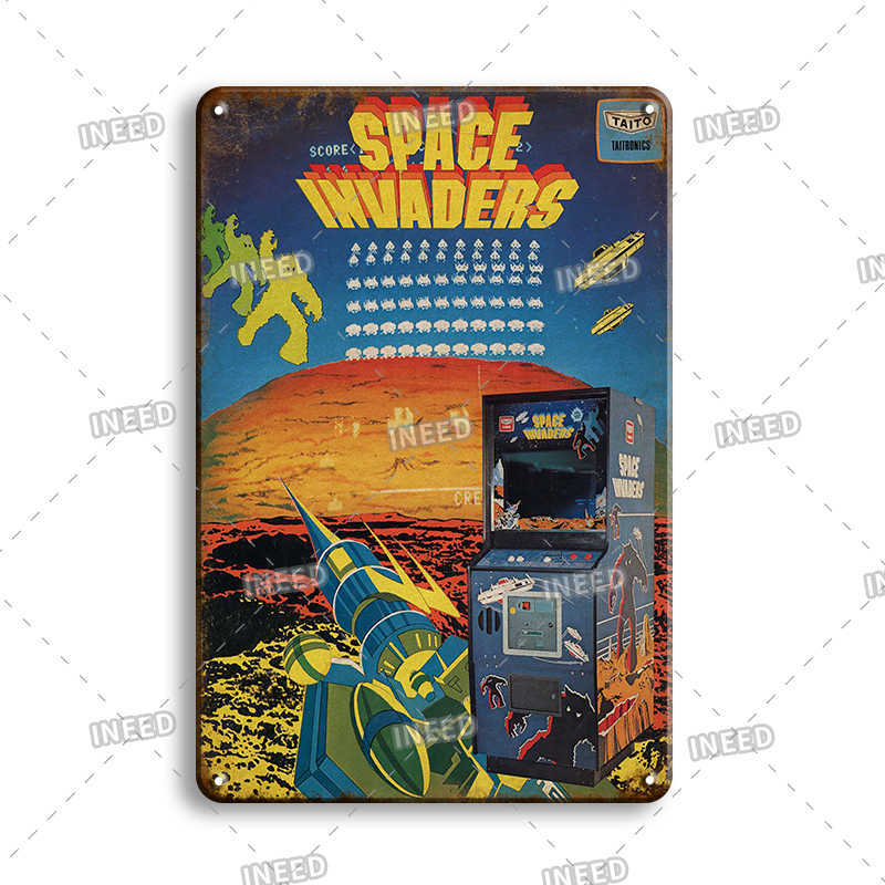 

Antique Games Tin Poster Signs Vintage Gamer Room Decoration Metal Plate Sign Personalized Childrens Bedroom Decor Plaques