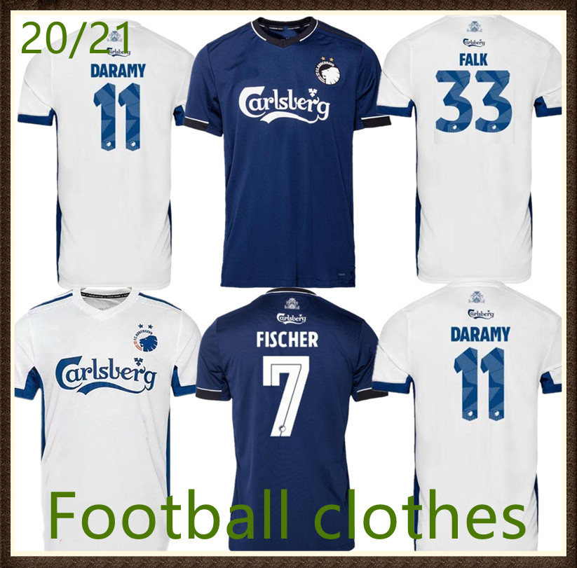 

20 21 Jerseys football shirt Children's Superligaen FC Denmark Copenhagen Soccer SKOV FISCHER ZECA Customize name, Black;yellow