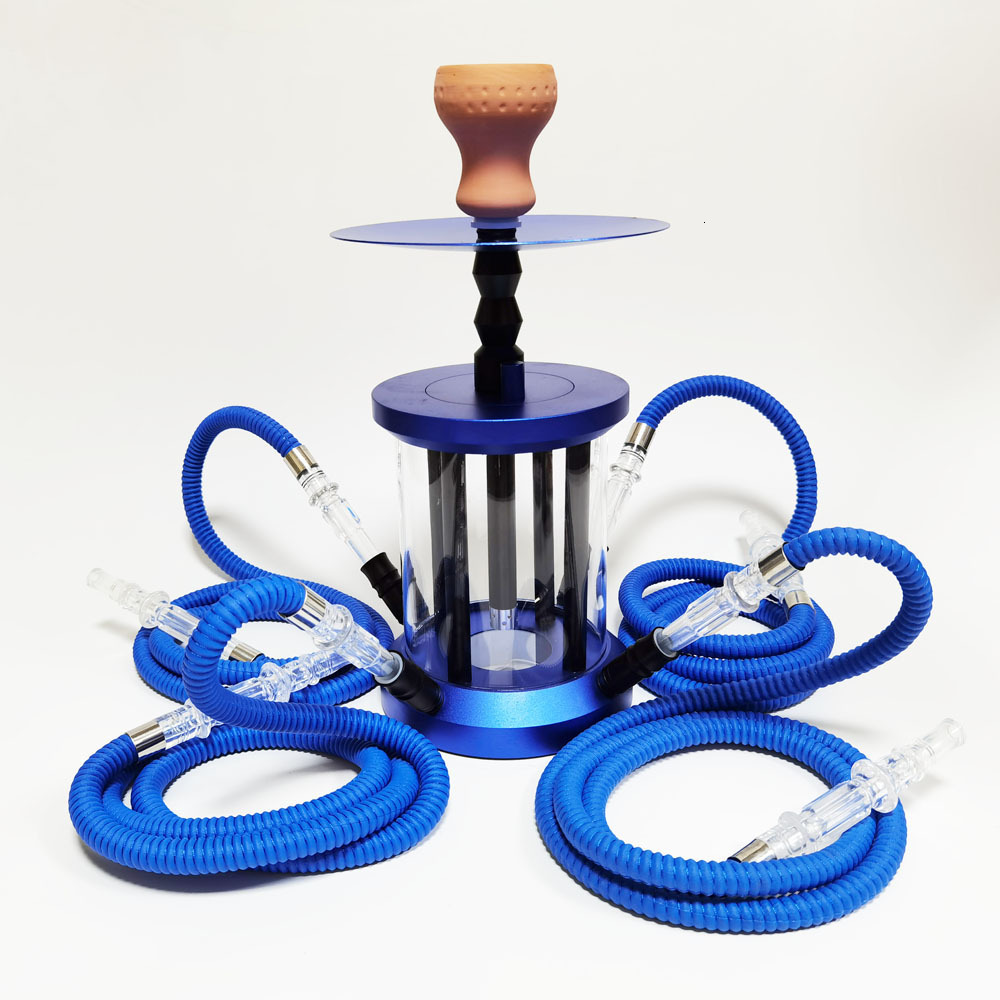 

Hookah Arabian Set Meal Bar Camping Lamp Acrylic Pot Full of Four People with Light Accessories