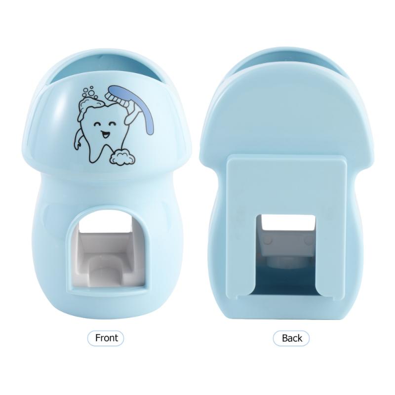 

Automatic Toothpaste Dispenser Cartoon Wall-mounted Without Punch Squeezer (Sky-blue) Bath Accessory Set