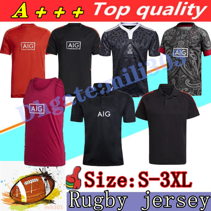 

New 21 22 Zealand Super Rugby Jerseys Vest shorts 2021 2022 top quality Polo shirt 100 year Anniversary Commemorative Edition Retro classic jersey S-3XL, 16