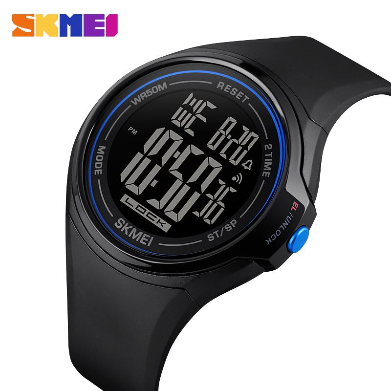 

Wristwatches 5pcs/lot SKMEI Digital Men Watch Fashion Touch Screen LED Light Alarm Clock Fall-Resistant Sport Montre Homme, Slivery;brown