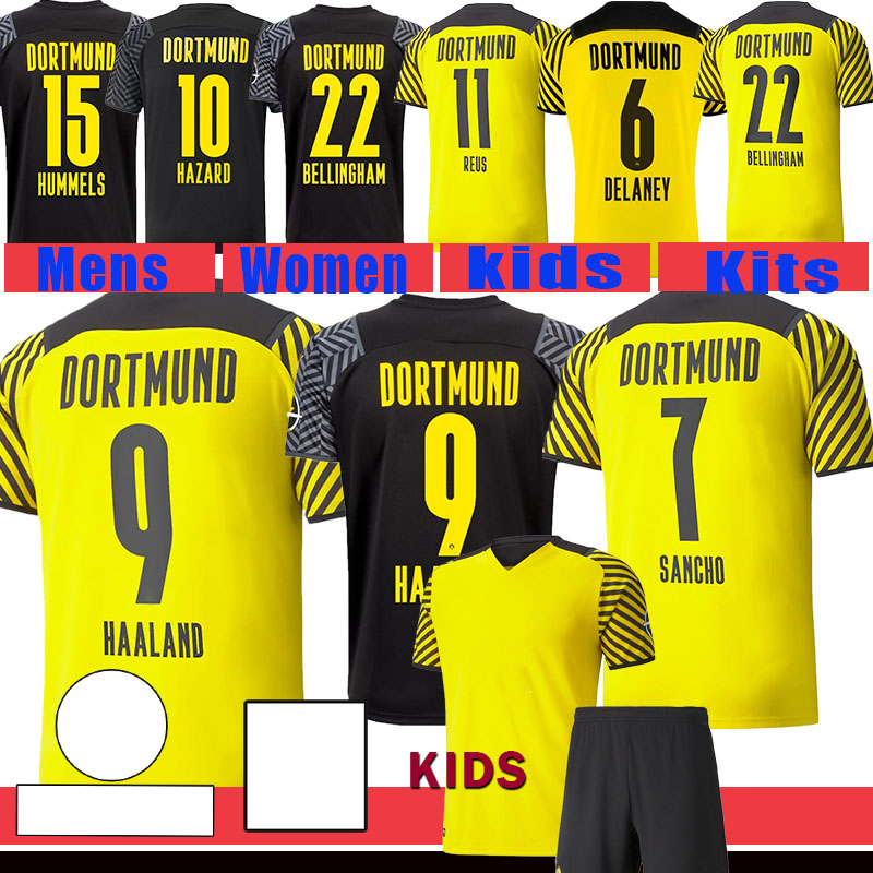 

21 22 HAALAND REUS Malen soccer jerseys Borussia Fan Player version home away third 2021 2022 DOrtMUnd kids kits BRANDT PLSZCZEK BELLINGHAM HUMMELS football shirt, Patch+kids kits (duote)