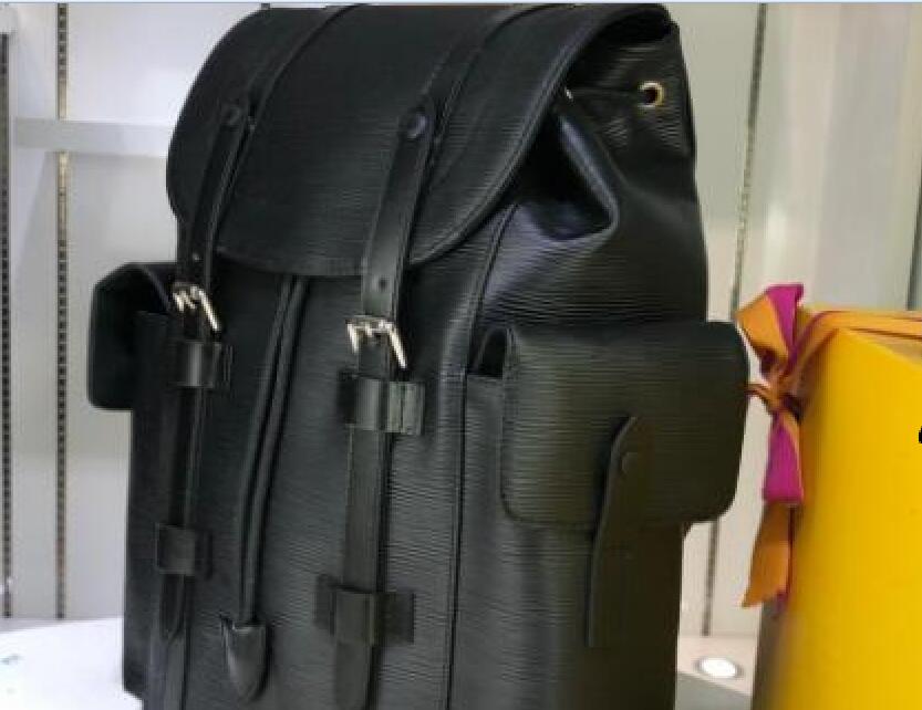 

2021 classic men's and women's fashion backpack travel bag 001, Black